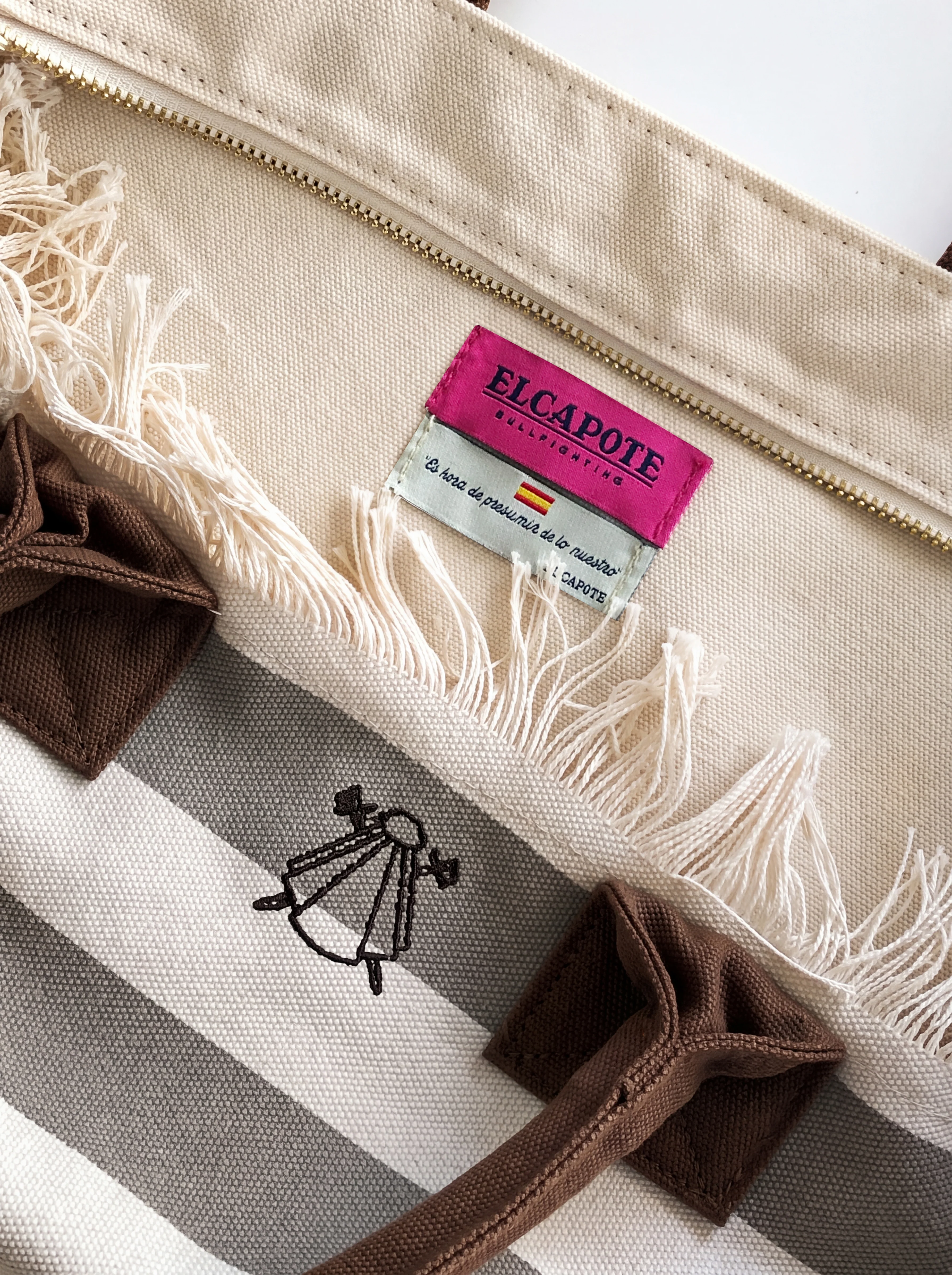 Bolso Tote Lona Rayas - Image 6