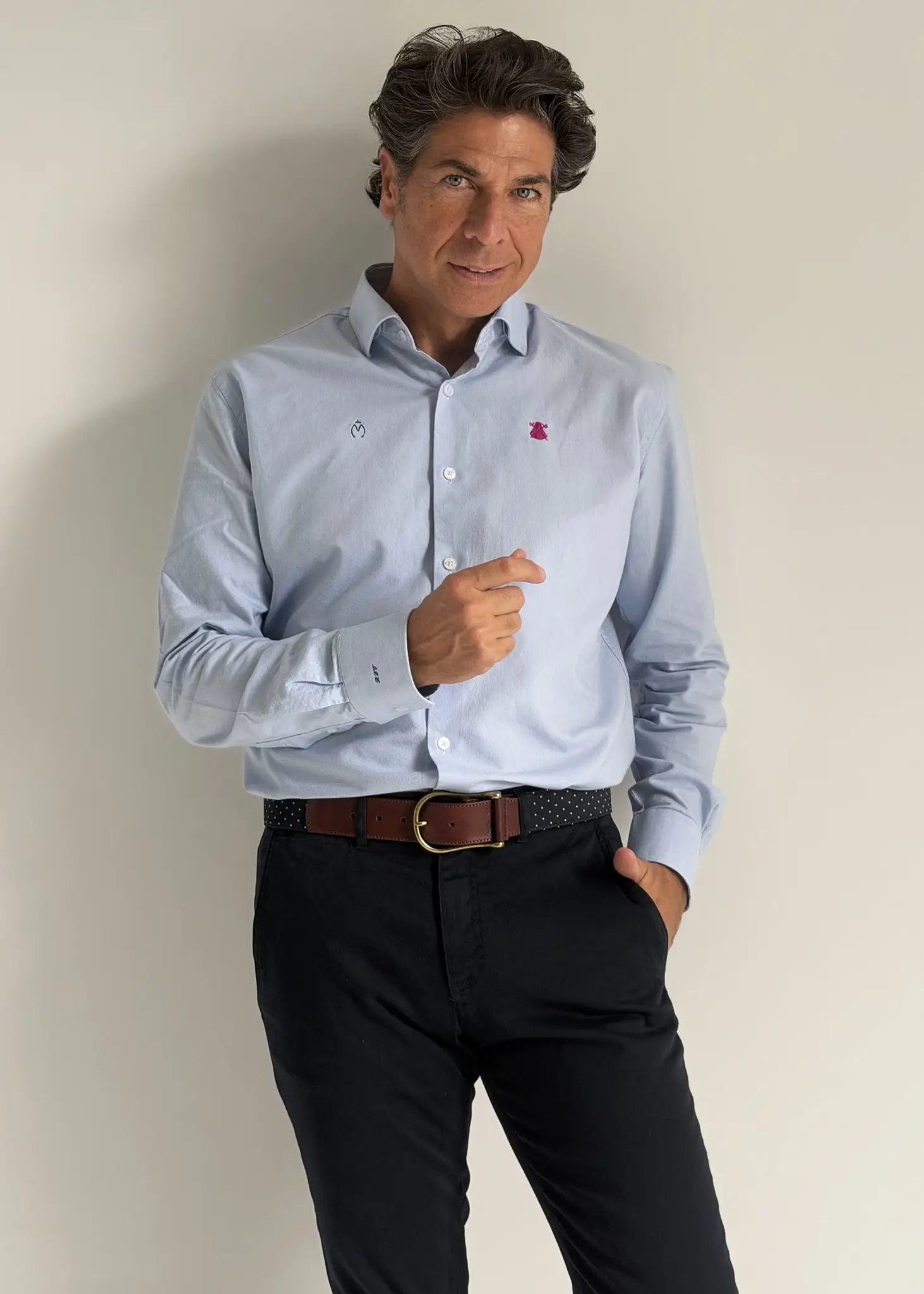 Camisa Azul Celeste Personalizable Hombre - Image 5