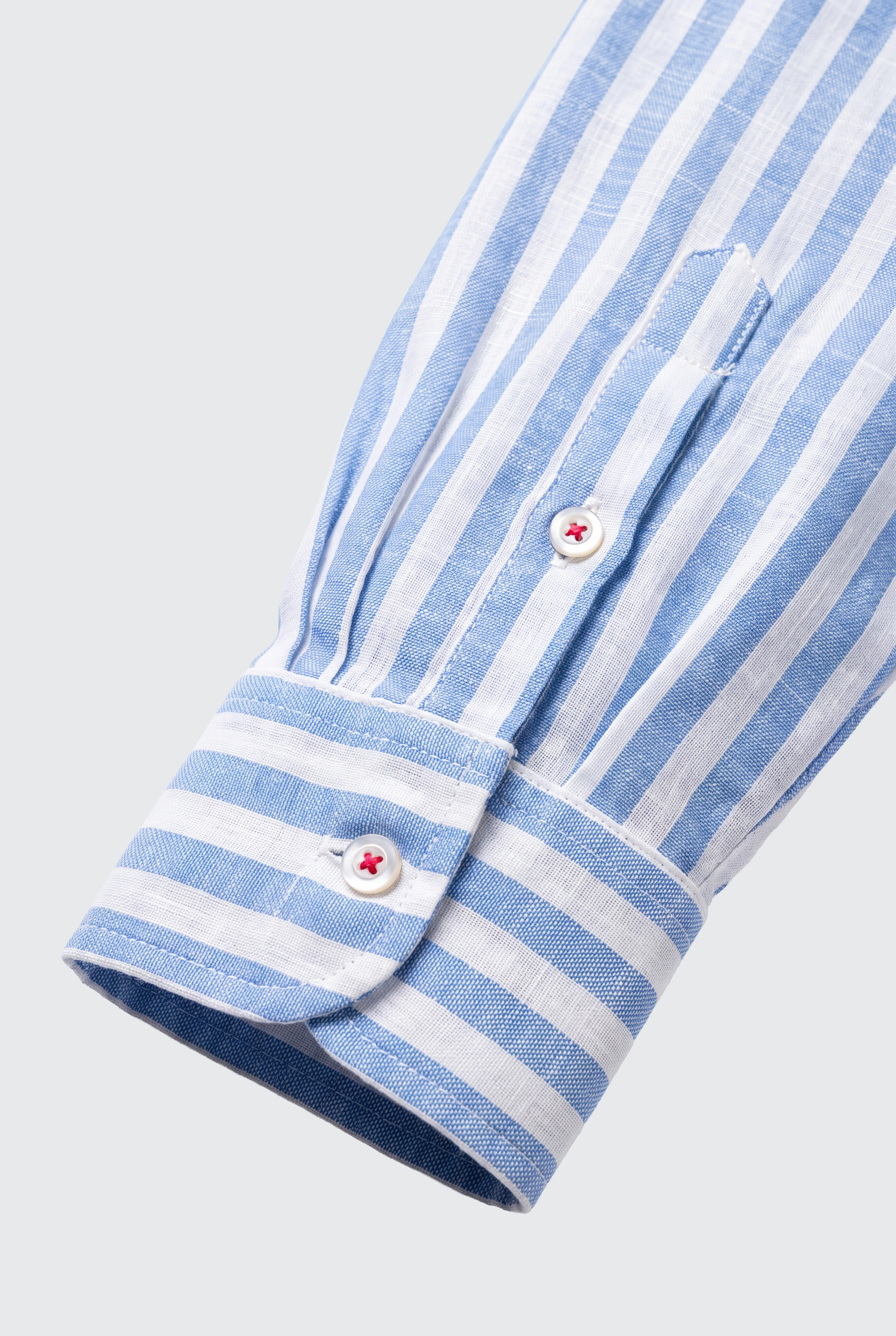 Camisa Rayas Azules 100% Lino Mujer - Image 6