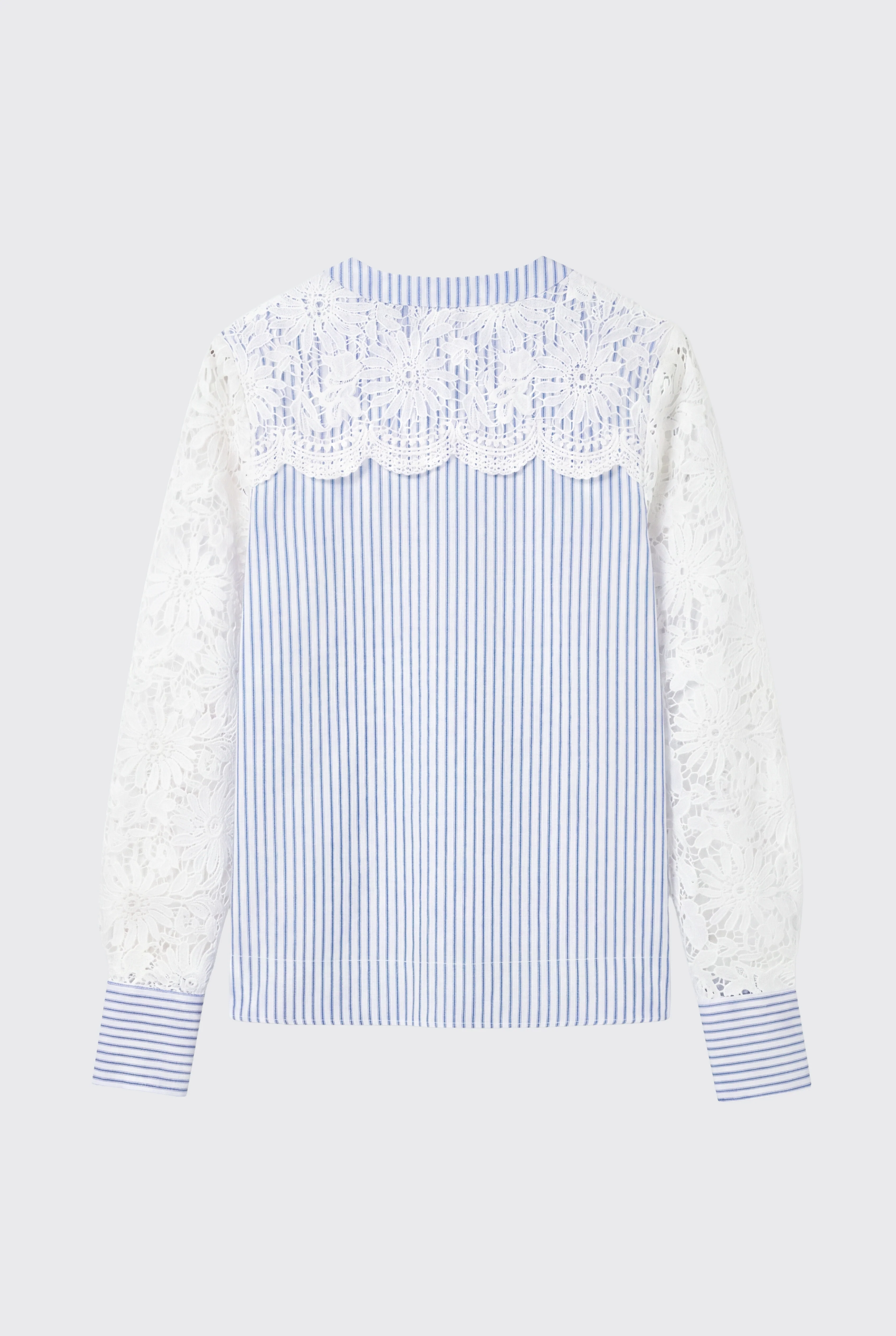 Camisa Rayas Guipur Mujer - Image 6