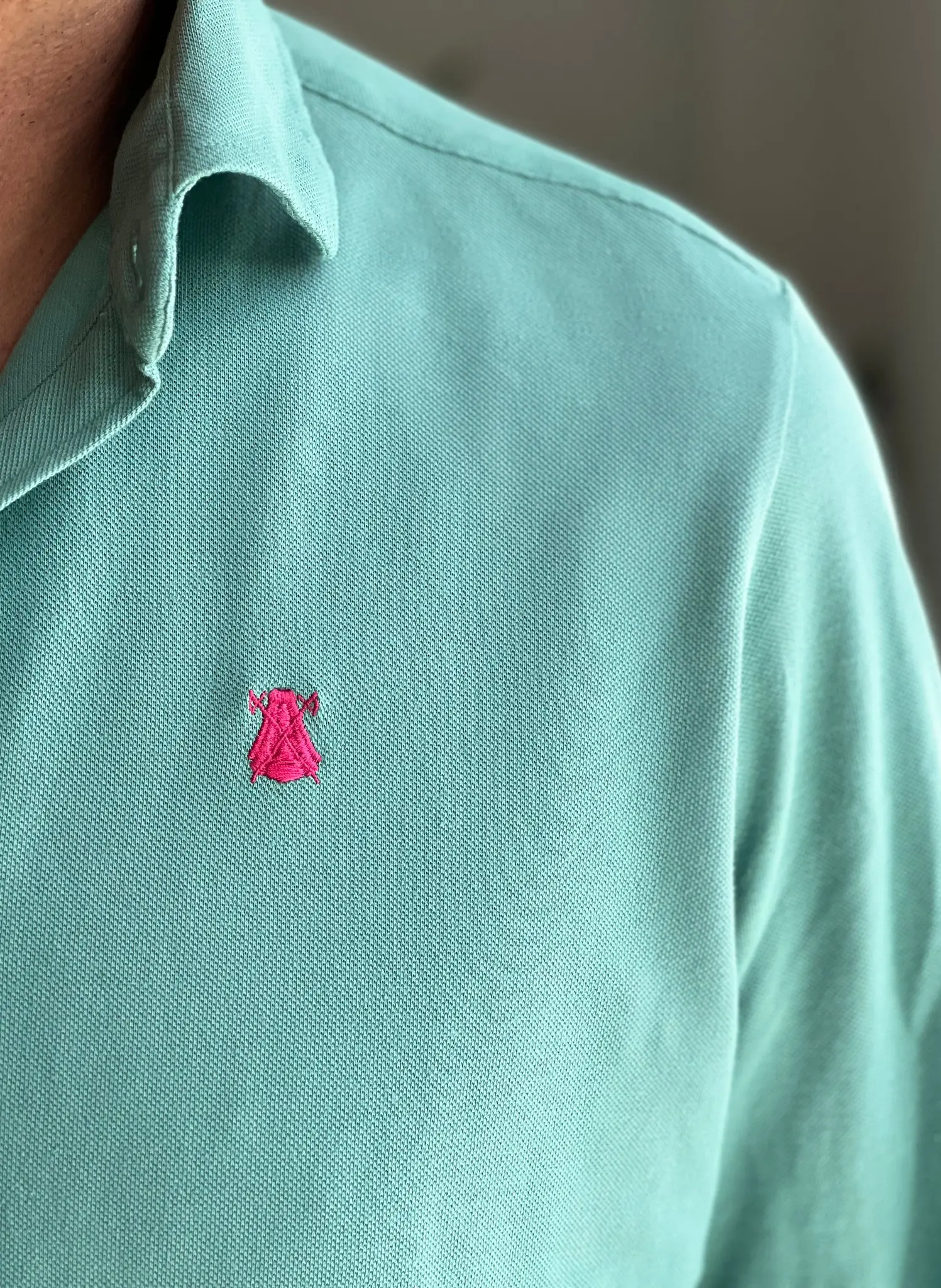 Camisa Piqué Verde Hombre - Image 3