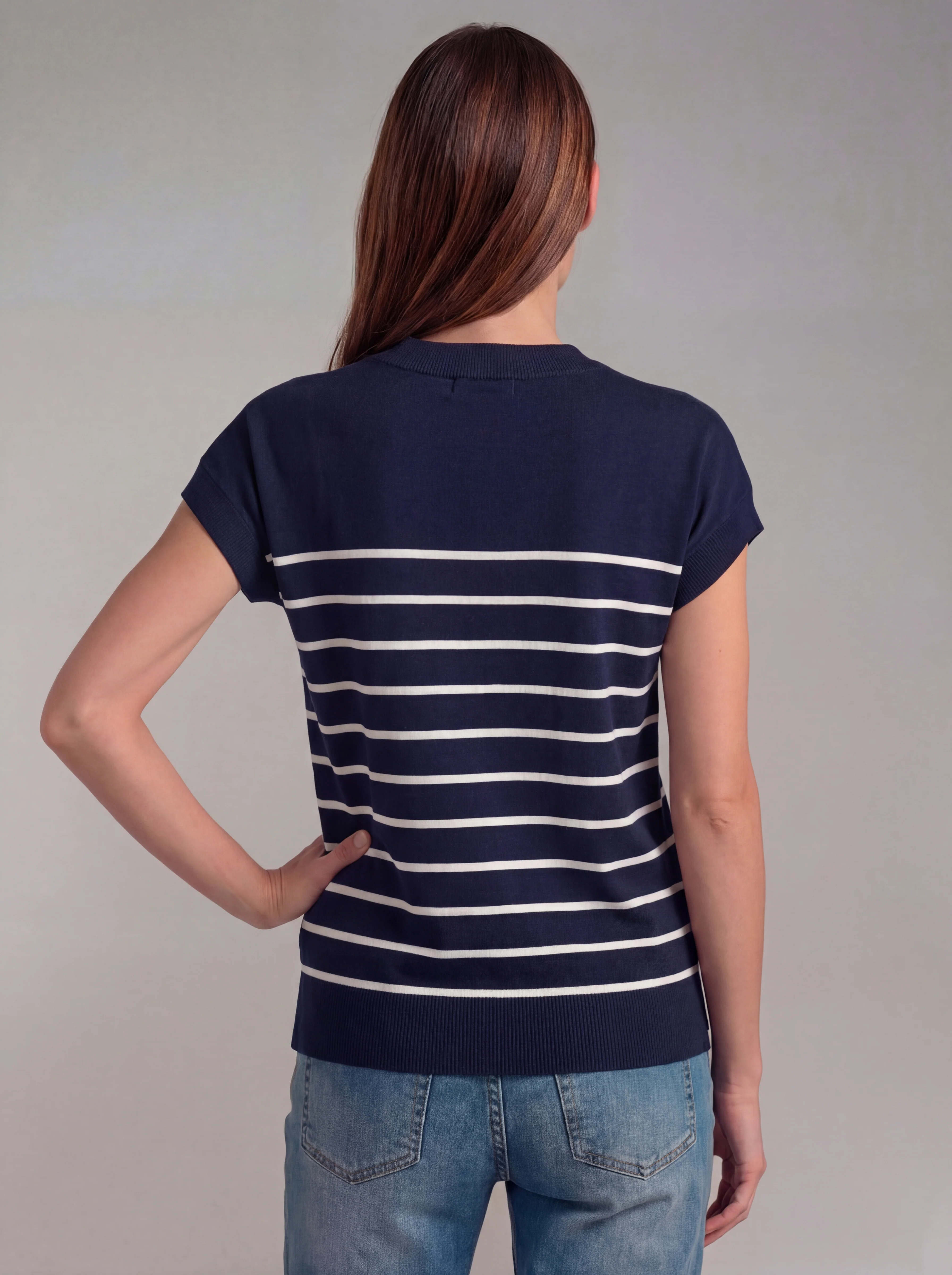 Jersey Azul Punto Marinero Mujer - Image 4