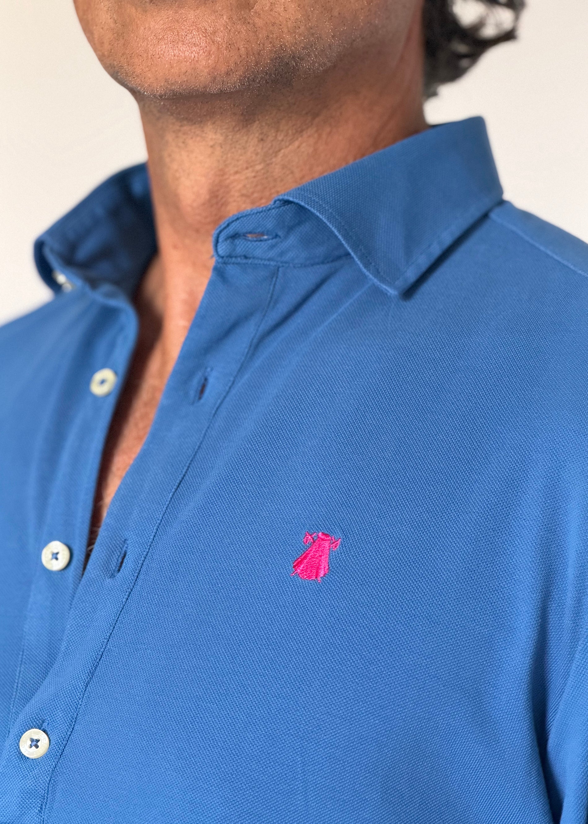 Polera Azulona Piqué Hombre - Image 2