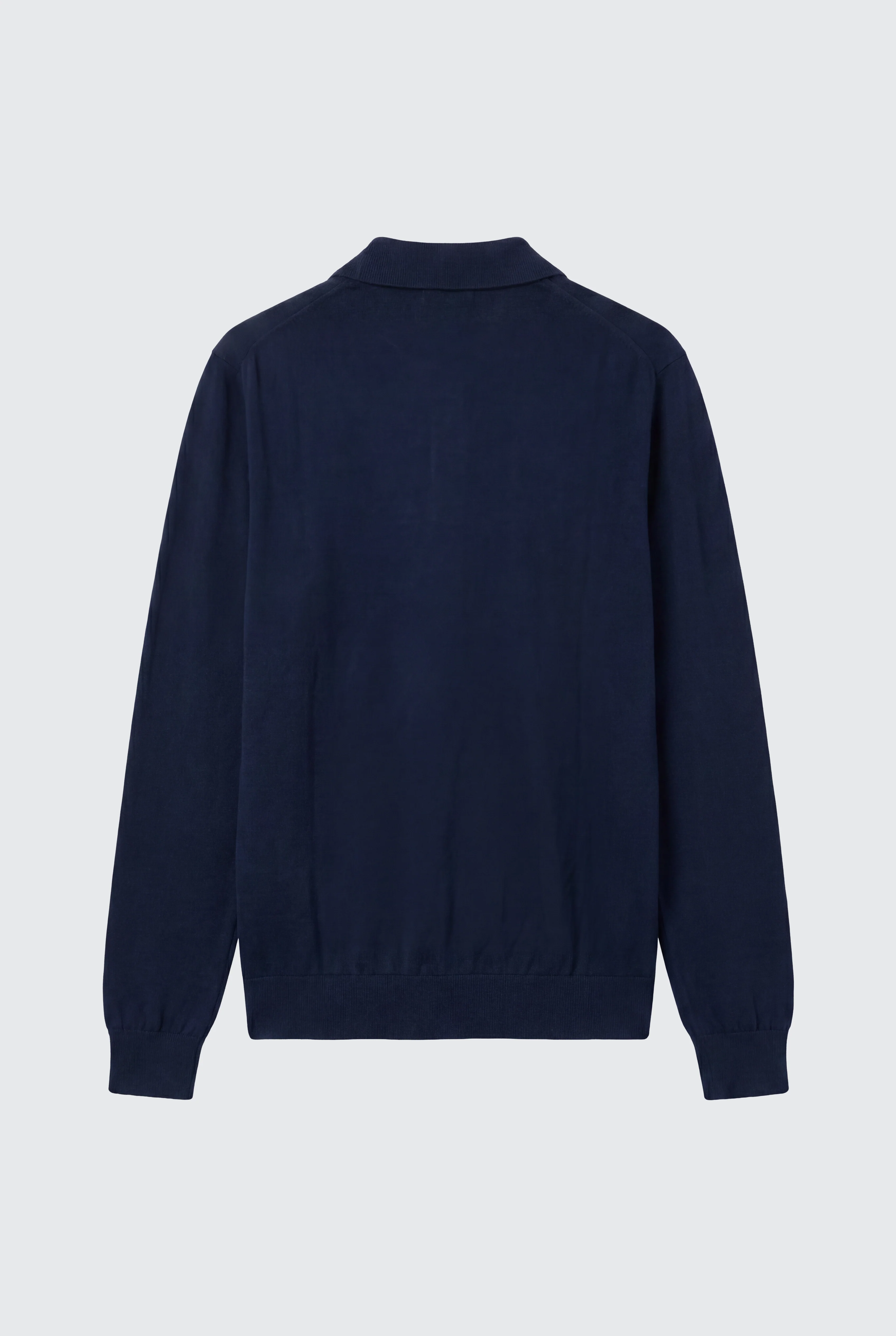Polo Azul de Punto Manga Larga Hombre - Image 6