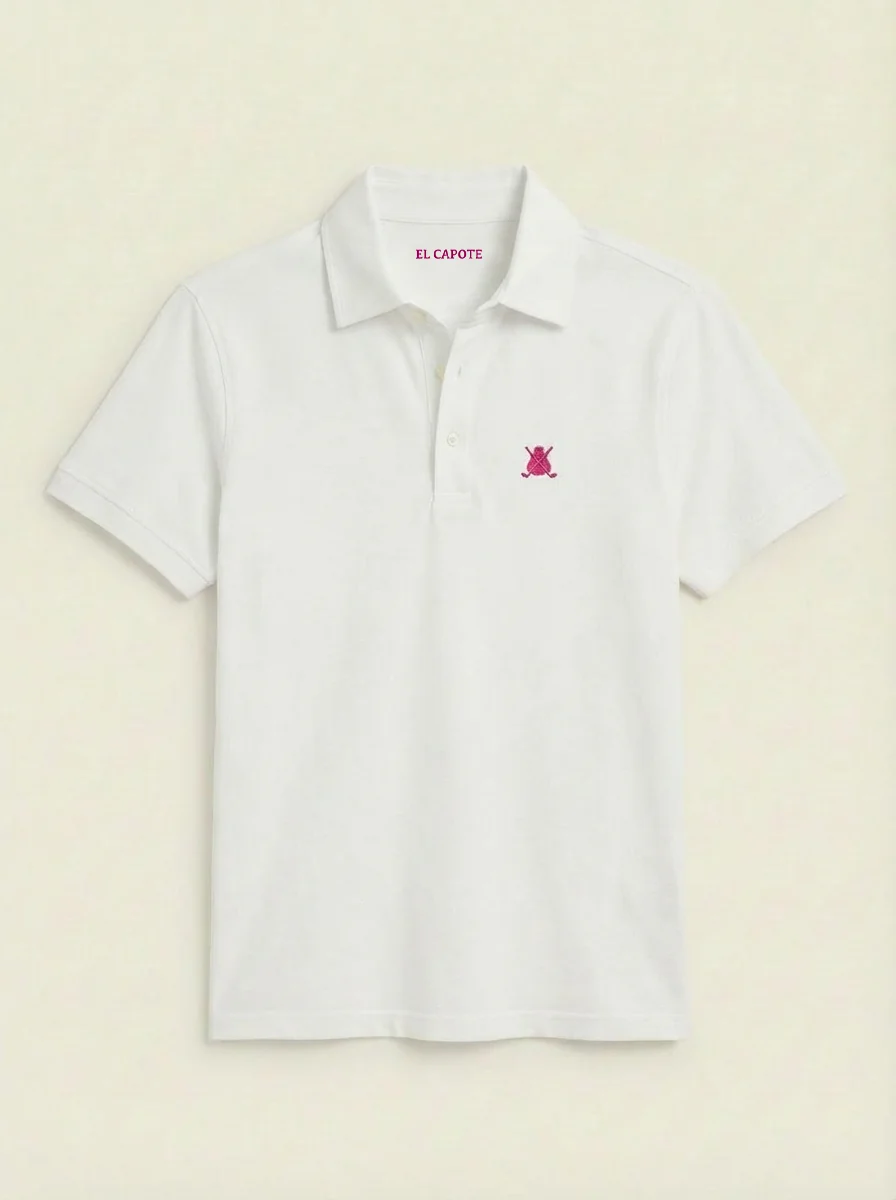 Polo Blanco Tejido Técnico Hombre - Image 3