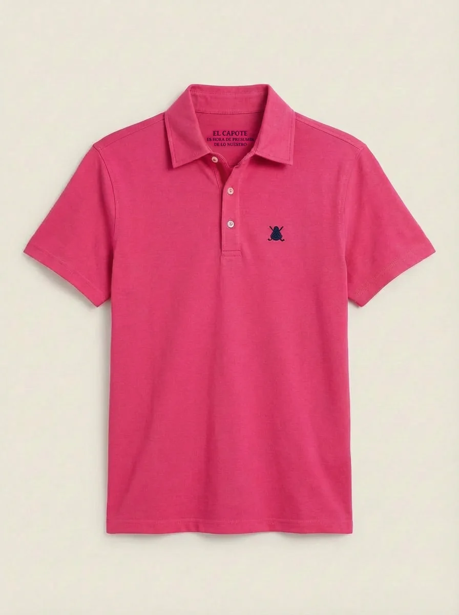 Polo Rosa Capote Tejido Técnico Hombre - Image 3