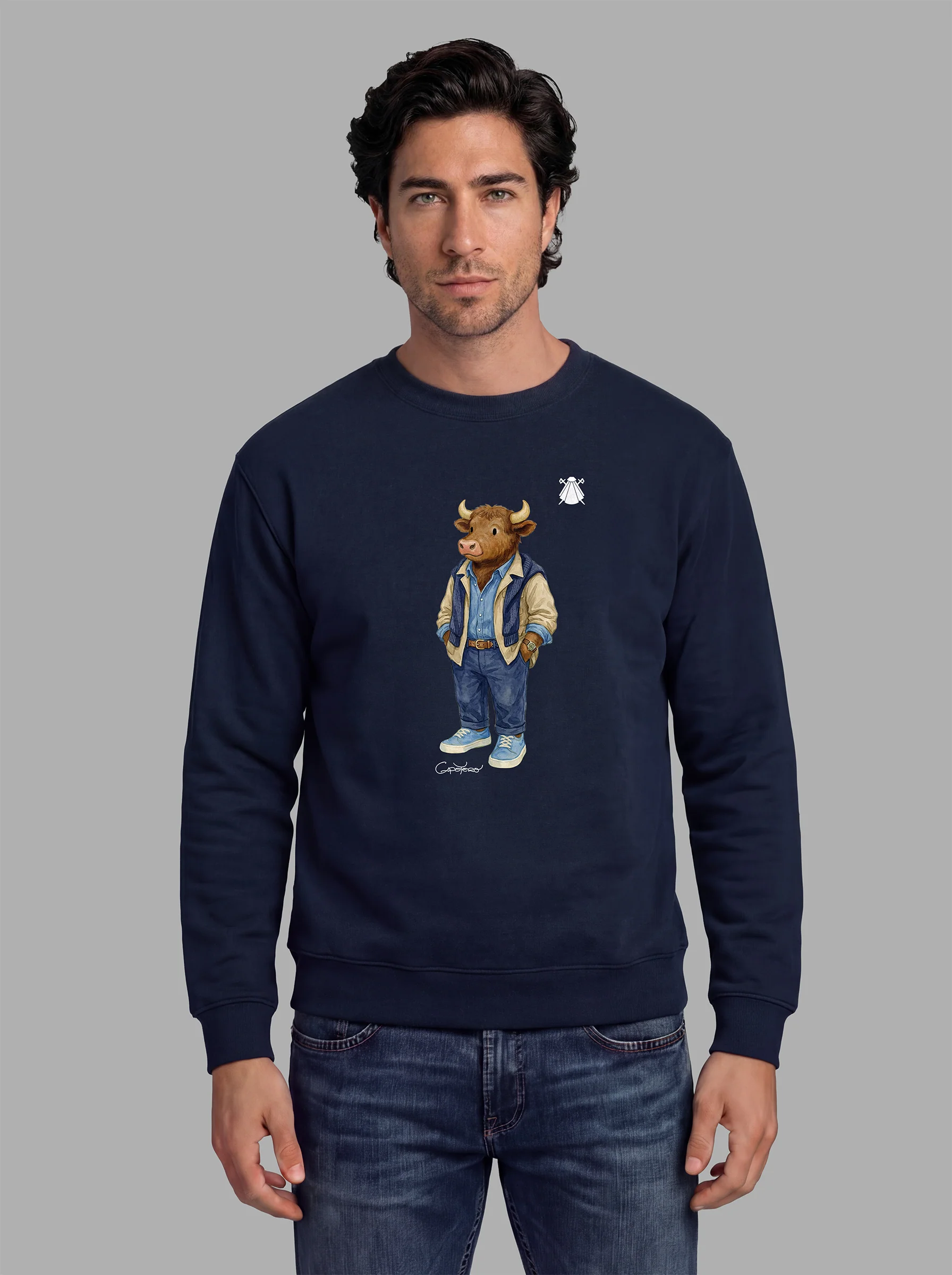 Sudadera Azul Marino Personalizable Hombre - Image 8